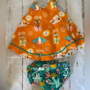 Wild flowers reversible 2 piece size 6 months
